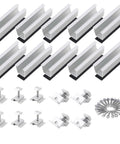 Heavy Duty Solar Panel Mounting Kit With Thickened Aluminum Rails And Durable Clamps For Outdoor Installations shown with components