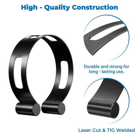 2.5 Inch Stainless Exhaust Welding Clamps And Tacking Bands Clamp On For Welding Fabrication Black Finish Durable Laser Cut
