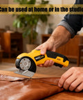 Heavy Duty Cordless Electric Scissors And Cardboard Cutter For Fabric, Plastic, Wood And Wrapping Paper With Safety Lock And LED Light, cutting leather.