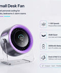 USB Desk Fan For Bedroom And Office With 100 Speed Digital Display, Ultra Quiet Portable Fan With Turbo Airflow, 120 Degree Rotation.