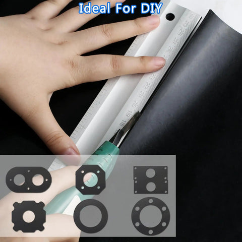 Durable Nitrile Rubber Sheet One Sixteenth Inch Thick 12 By 12 Inch Buna N NBR Fuel Oil Resistant Gasket Material For Seals Bumpers And DIY Projects That Last Great For Shop Repairs And DIY Tasks used for cutting gaskets