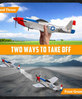 P 51D Mustang RC Plane For Beginners With 3 Channel Remote Control And 2 4Ghz Radio 6 Axis Gyro Stabilizer Ready To Fly Glider Fighter Toy For Adults Easy Hand Throw Take Off And Stable Flight hand throw demonstration