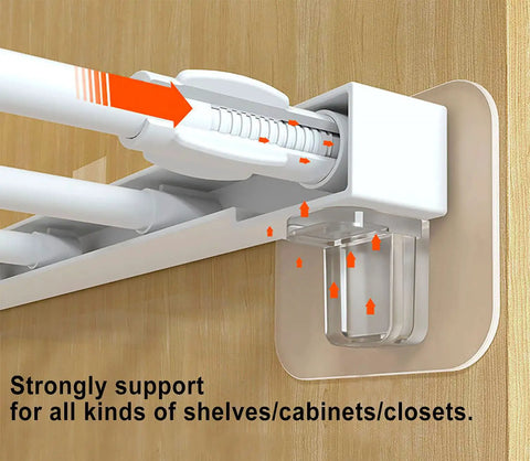 Stick On Shelf Clips No Drill Punch Free Self Adhesive Pegs For Kitchen Cabinets And Bookshelves Quick Install Holds Up To Ten Pounds