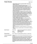 Technical data sheet for Akemi Antimanchas Nano-Effect featuring product usage guidelines and specifications in Spanish.