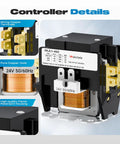 2 Pole 40 Amp 24V AC Contactor for HVAC Outdoor Units and Condensers with copper terminals and solid copper coil