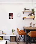 Funny Vintage Metal Sign But First Ramen Tin Wall Art 8x12 Inches in modern kitchen setting with decor and seating