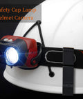 Headlamp Clip For Hard Hats Must Have Durable Helmet Light Attachment shown on white hard hat