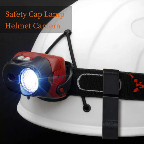 Headlamp Clip For Hard Hats Must Have Durable Helmet Light Attachment shown on white hard hat