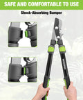 Person holding Extendable Bypass Lopper For Gardening One Point Five Inch Cutting Capacity 25 To 37 Inch Telescoping Tree Cutter