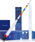 Triple Scale Hydrometer For Home Brew And Home Brewing With ABV Brix And Specific Gravity Readings For Wine Mead Kombucha And Beer, angled in case