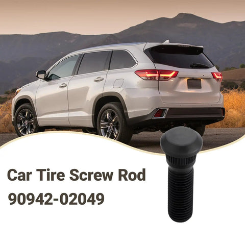 Heavy Duty M12 X 1.5 Extended Wheel Studs Paired With 48mm Hub Bolts For Secure Lug Nut Mounting Steel Tire Hardware Kit on vehicle.