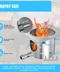 Complete Replacement Parts Kit For Pit Boss And Traeger Wood Pellet Grills Including Auger Motor, Induction Fan, Burn Pot With Screws, Hot Rod Ignitor With Fuse, And All Essential Components For Quick, Easy Grill Go To Repairs - Burn pot with dimensions