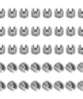 Forty Piece M6 X M10 X 8mm 303 Stainless Steel Self Tapping Threaded Inserts Slotted Screws Kit For Furniture Repair DIY Projects