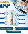 Conductive Paint Pen For Quick Circuit Repairs And EMF Shielding, Nanotech Enhanced Conductivity With Precision Fine Tip, Pack of 2 10ml