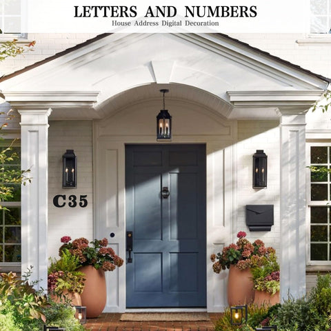 3 Inch Black Metal House Numbers And Letters With Nail Kit For Garden Door Mailbox Decor Easy To Install Modern Address Numbers