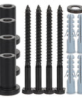 4 Sets Sliding Barn Door Track Spacers Carbon Steel Wall Mount Hardware Repair Kit With Lag Bolts Heavy Duty Adjustable Connectors