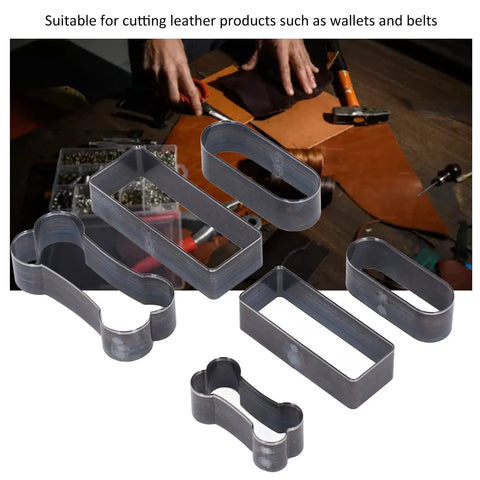 Heavy Duty Leather Cutting Dies Storage Box Hollow Rectangle Oval Metal Hole Punch Cutter Tools For Diy Handmade Home Decor Belt Keychain Jewelry Sturdy Alloy Steel Sharp Long Lasting Precision Cuts Make Them Look Badass Pro Rad Shop, leather punch dies