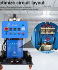 Heavy Duty Portable Pneumatic Polyurethane Spray Foam Machine 110V 5.5KW Beast Mode with control panel and wiring showcase.