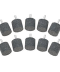 10Pcs 30mm Aluminum Oxide Mounted Grinding Stones With Quarter Inch Shank For Electric Rotary Tools in cylindrical shape