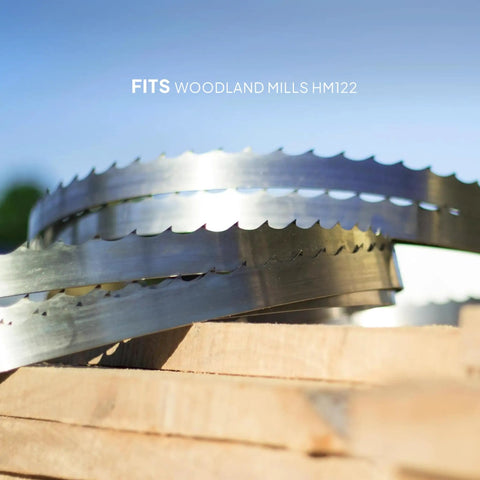 125 Inch Sawmill Bandsaw Blades Five Pack DoubleHard 10 Degree All Purpose For Heavy Duty Wood Cutting And Milling Durable Steel Blades