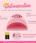 Portable Kids Nail Dryer Mini Nail Fan Quick Dryer For Water Based Nail Polish Safe Cordless Battery Operated with features