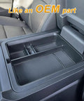 2-Piece Center Console Organizer and Armrest Divider Set for 2023-2026 Honda Pilot, 2024-2026 Passport and Ridgeline visible in use.