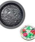 Hummingbird And Flowers Round Stepping Stone Mold For Concrete DIY Backyard Garden Pathway Reusable Plastic Cement Mold