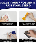 Step-by-step guide using All Purpose Drywall Repair Kit With Scraper for Walls Hole Filler and Crack Repair Quick Drying Paste