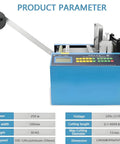 Top Tier Automatic Heat Shrink Tube Cutting Machine With 250W Electric Power, featuring control panel and spooled material.