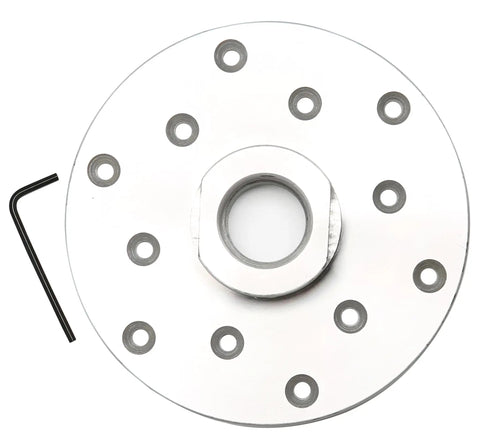 6 Inch Wood Lathe Face Plate Alloy Steel Built Tough For 1-1/4 X 8 TPI Spindle with hex key