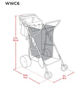 Diagram of Wonder Wheeler Deluxe All Terrain Utility Cart For Lawn And Beach Folding Tote With 10 Inch Wheels Handles 48 Quart Cooler