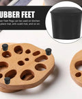 Anti Slip Rubber Feet for Furniture 8 Pack Thickened Grippy Floor Protectors on wooden trivets