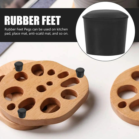 Anti Slip Rubber Feet for Furniture 8 Pack Thickened Grippy Floor Protectors on wooden trivets