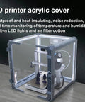 3D Printer Enclosure Kit With Filament Drying Box, LED Light And Built-In Fan, Sealing Design in acrylic on wooden surface