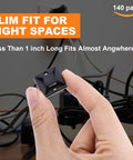 Hand holding cable clip from All-In-One Zip Tie Adhesive Mount Kit With 140 Pack Three Quarter Inch Cable Ties, Black