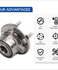 Front And Rear Wheel Hub And Bearing Assembly Fits Ford Explorer 2011-2019 And Police Interceptor Utility 2013-2018 5 Lug Non ABS Ready