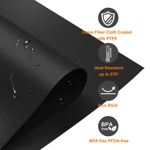 Stovetop Saver Protector For Samsung Gas Stoves Nonstick Burner Covers Reusable Washable Stove Liner Keeps Your Stove Clean Custom Fit Gas Range Sleek Black with water droplets