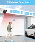 Outdoor Wireless Security Camera System With 90 Day Storage monitoring driveway with PIR motion detection and car detection feature