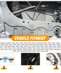 Heavy Duty Nylon Molding Retainer Clip Kit With Gasket Sealant For Fender And Rocker Panel Fasteners Auto Body Trim Hardware Replacement Parts For Hyundai Kia Rides image showing vehicle fitment details for multiple models.