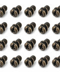 Twenty Piece Heavy Duty Ceiling Fan Blade Screws Quarter Twenty Thread By Three Eighth Inch Long Carbon Steel Pan Head Bolts in copper finish.