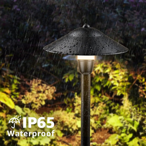 Low Voltage Pathway Lights Warm White 3000K 3W 12-24V Cast Aluminum Waterproof Landscape Lighting IP65 rated in rain
