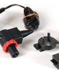 Heavy Duty Portable Led Work Light Delivering Straight Up Beast Mode Illumination With 2000 Lumens High Output Paired With A Rugged 12V Rechargeable Battery Crafted For Teams Needing Rock Solid Backup In Black power adapter with multiple plug types