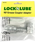 LockNLube 90 degree grease coupler for tight spaces in packaging