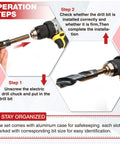 3/4-inch reduced-shank drill bit (M2 high-speed steel) installed in a cordless drill