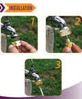 Installation steps for Two Pack Three Quarter Inch To One Quarter Inch Brass Garden Hose Adapter Set Female To Compression Quick Connect