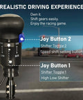 USB Truck Simulator Shifter Knob For ATS And ETS2 PC Racing showing gear shift buttons and settings for realistic driving experience.