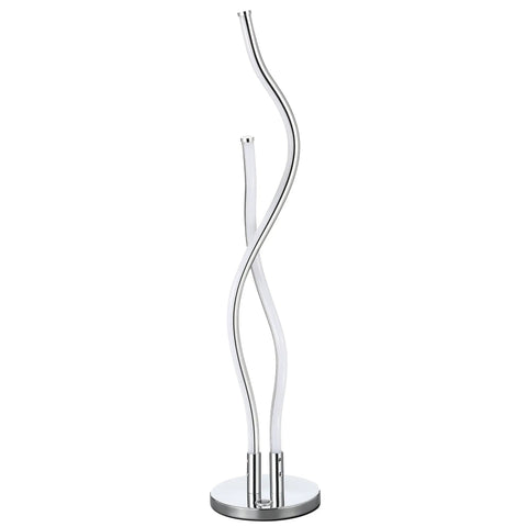 Chrome Integrated LED Table Lamp With Slim Iron Ribbon Design Energy Saving Desk Light For Living Room Or Bedroom ETL Listed