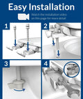 Open Front Wood Toilet Seat With Built To Last Durability And Hinges That Stay Tight Made In USA Round White Easy Installation Guide