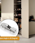 2-Pack Soft Close Hidden Cabinet Hinges For Kitchen Cabinets Surface Mount No Pre Drill Hydraulic Spring Quiet Closure