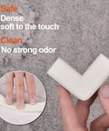 Baby Proof Edge And Corner Guards 16 Ft High Density Nbr Rubber Foam Strips With 4 Heavy Duty Caps For Toddlers showing soft corner cap.